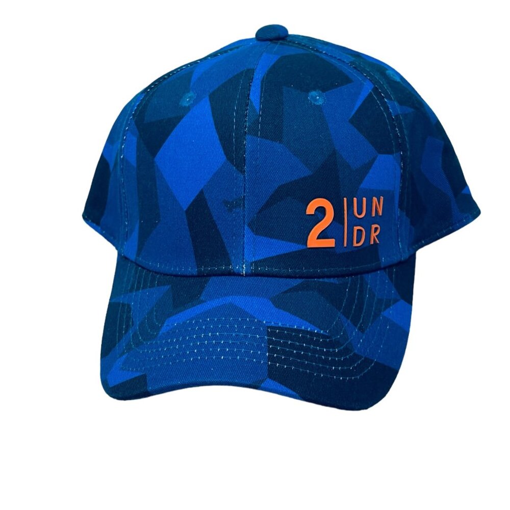 2undr Blue Camo Full Print Hat One Size Adjustable Snapback Flexfit Tech NWT